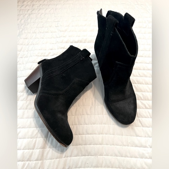 Black suede booties